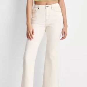 NO END  Denim SLIM straight leg ivory jeans size 36 spring summer